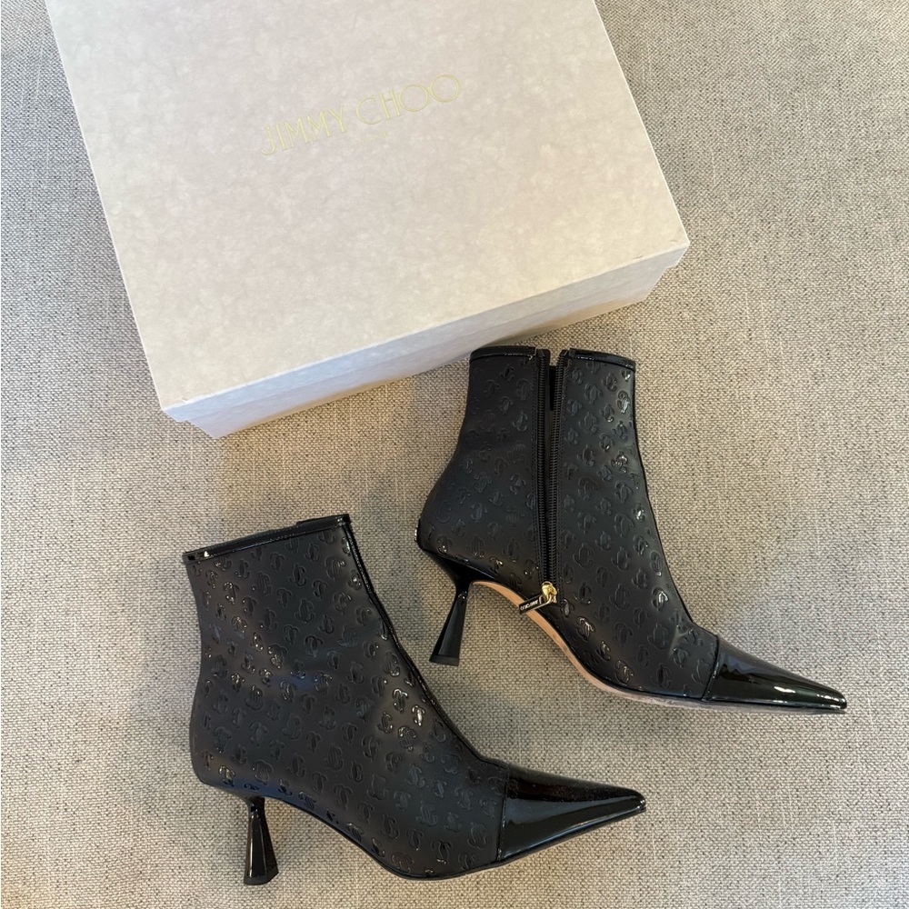 Jimmy Choo Kix 65 Black Ankle Boots - Picture 2 of 6